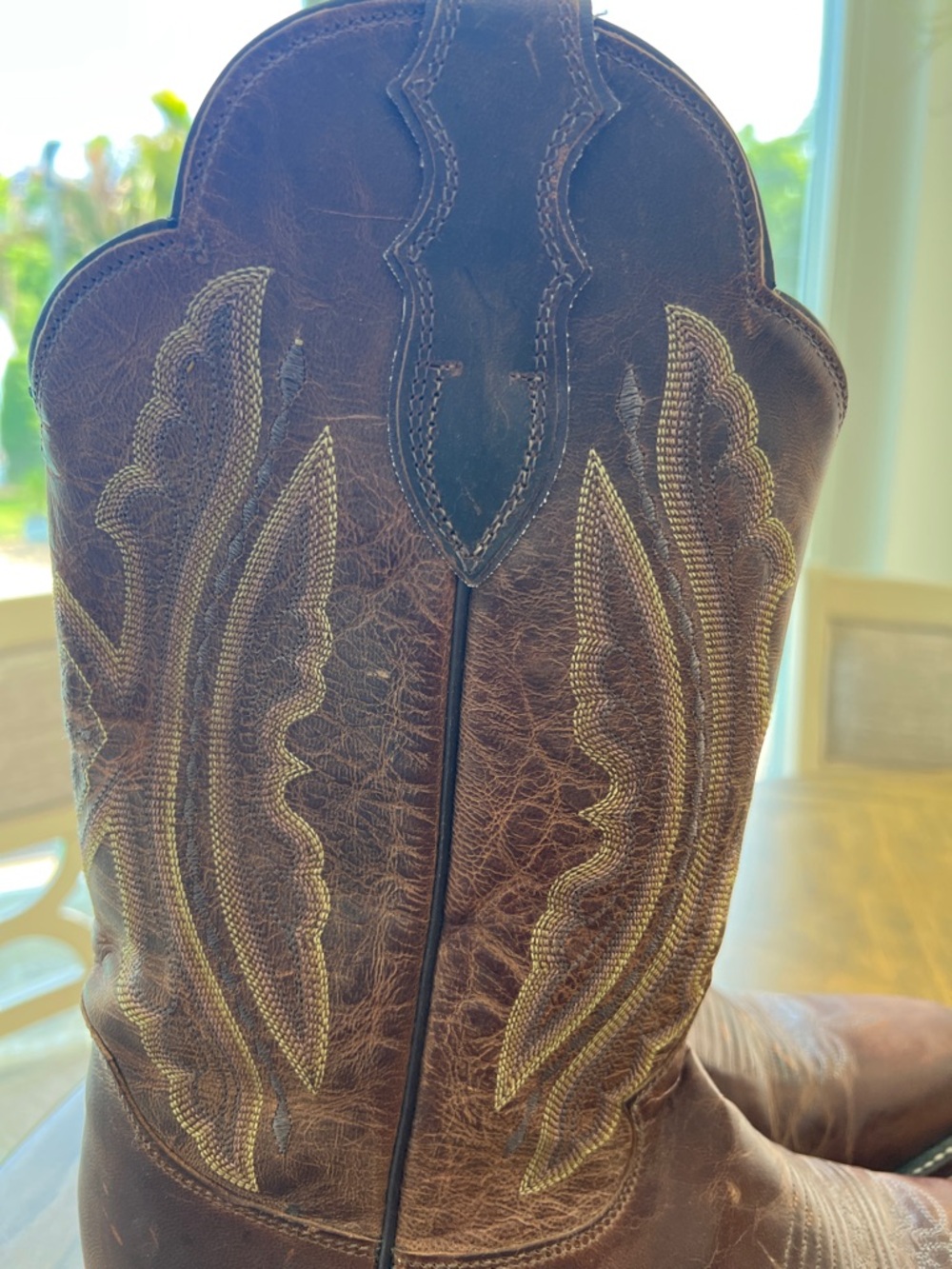 Women’s Justin Brown Western Leather Cowboy Boots - Picture 15 of 15